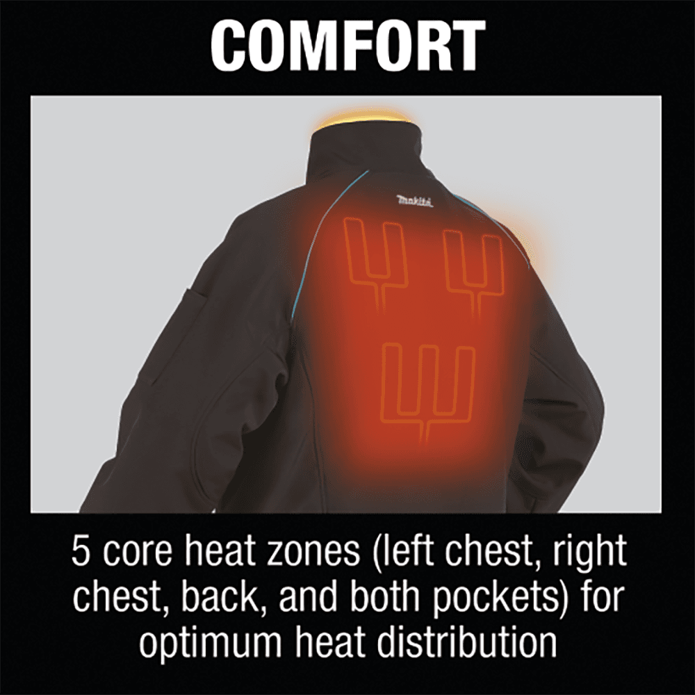 18V LXT Lithium‑Ion 3XL Cordless Heated Jacket, Black Alt 16 - Image