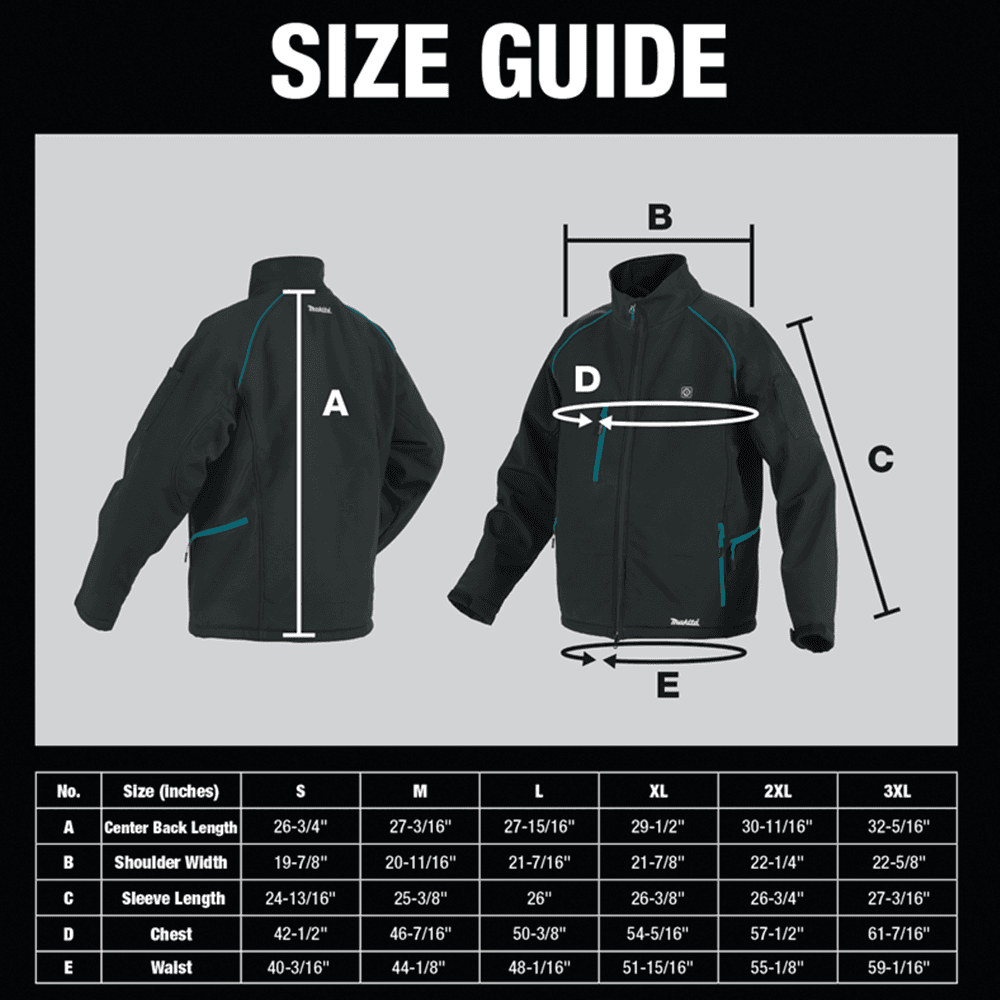 Makita Heated Jacket with 5 Core Heat Zones