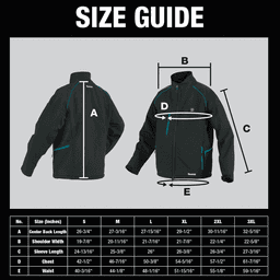 Makita Heated Jacket with 5 Core Heat Zones
