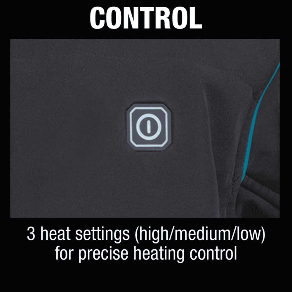 Makita Heated Jacket with Fast Charging Lithium-Ion Batteries