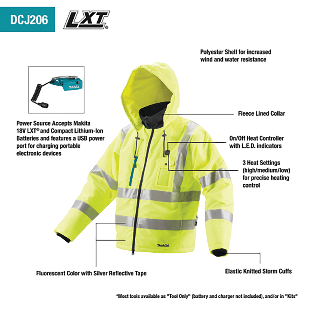 18V LXT Lithium‑Ion 2XL Cordless High Visibility Heated Jacket Alt 1 - Image
