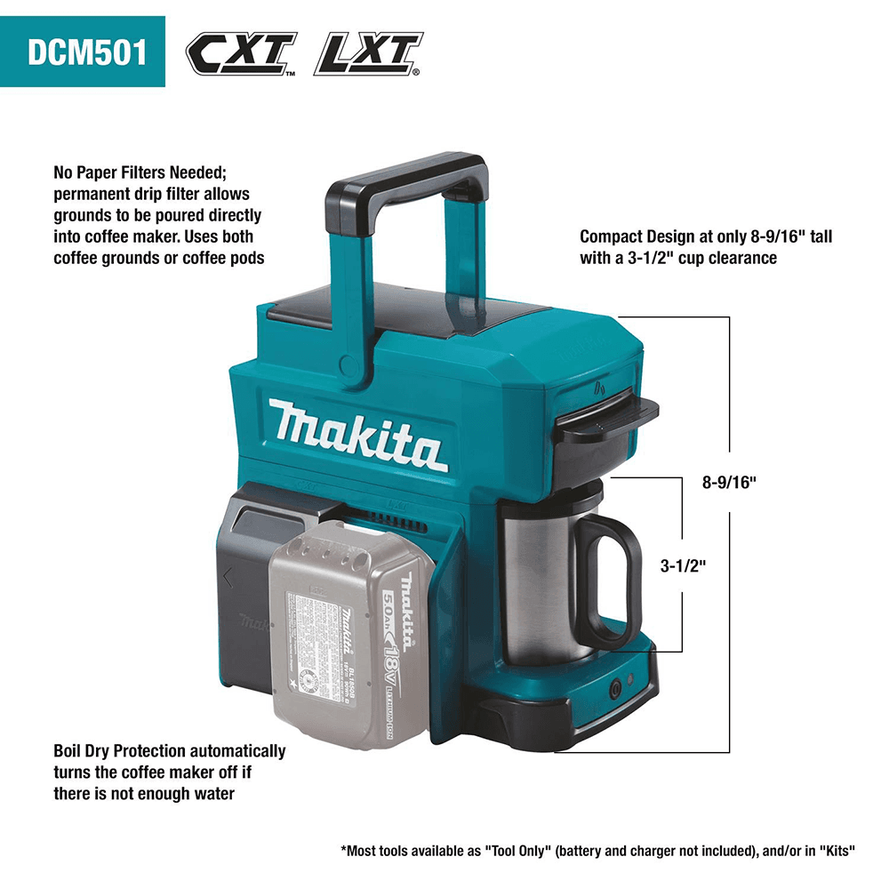 DCM501Z 18V LXT/12V max CXT Lithium-Ion Cordless Coffee Maker Tool Only Alt 20 - Image