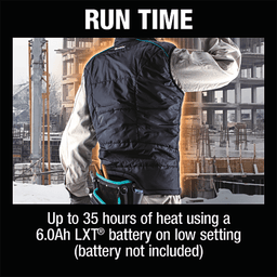 18V LXT Lithium‑Ion L-SizeCordless Heated Vest, Vest Only, Black Alt 11 - Image