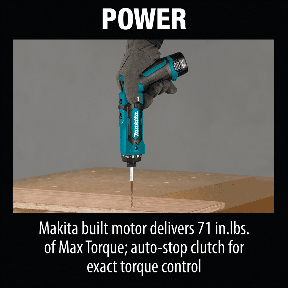 7.2 V Lithium-Ion Cordless 1/4" Hex Driver-Drill Kit with Auto-Stop Clutch Alt 5 - Image
