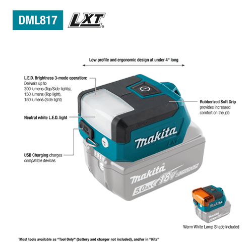 DML817 18V LXT Compact L.E.D. Flashlight, Flashlight Only Alt 10 - Image