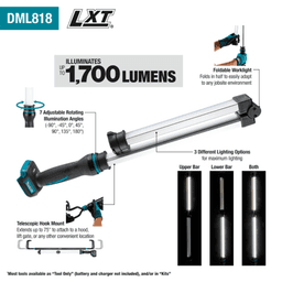 18V LXT Lithium‑Ion L.E.D. Underhood Work Light, Light Only Alt 1 - Image