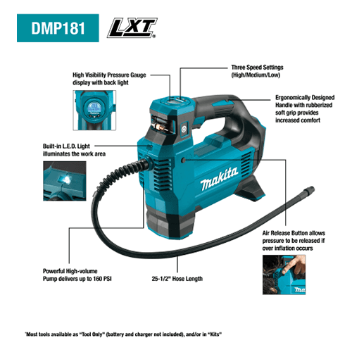 18V LXT Lithium-Ion Cordless High-Pressure Inflator Tool Only Alt 1 - Image