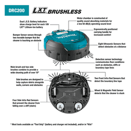 18V x 2 LXT Brushless Cordless Robotic Vacuum Kit (5.0Ah) Alt 5 - Image
