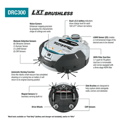 18V x 2 LXT Brushless Cordless Smart Robotic HEPA Filter Vacuum Kit (5.0Ah) Alt 5 - Image