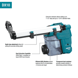 Dust Extractor Attachment with HEPA Filter Cleaning Mechanism for HR3011FC/HR3001C Alt 3 - Image