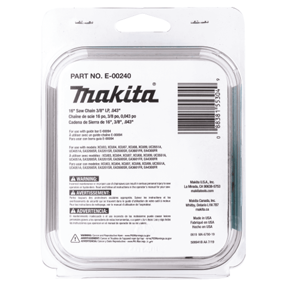 16" Low Kickback Saw Chain with 3/8" Pitch, .043" Gauge Alt 4 - Image