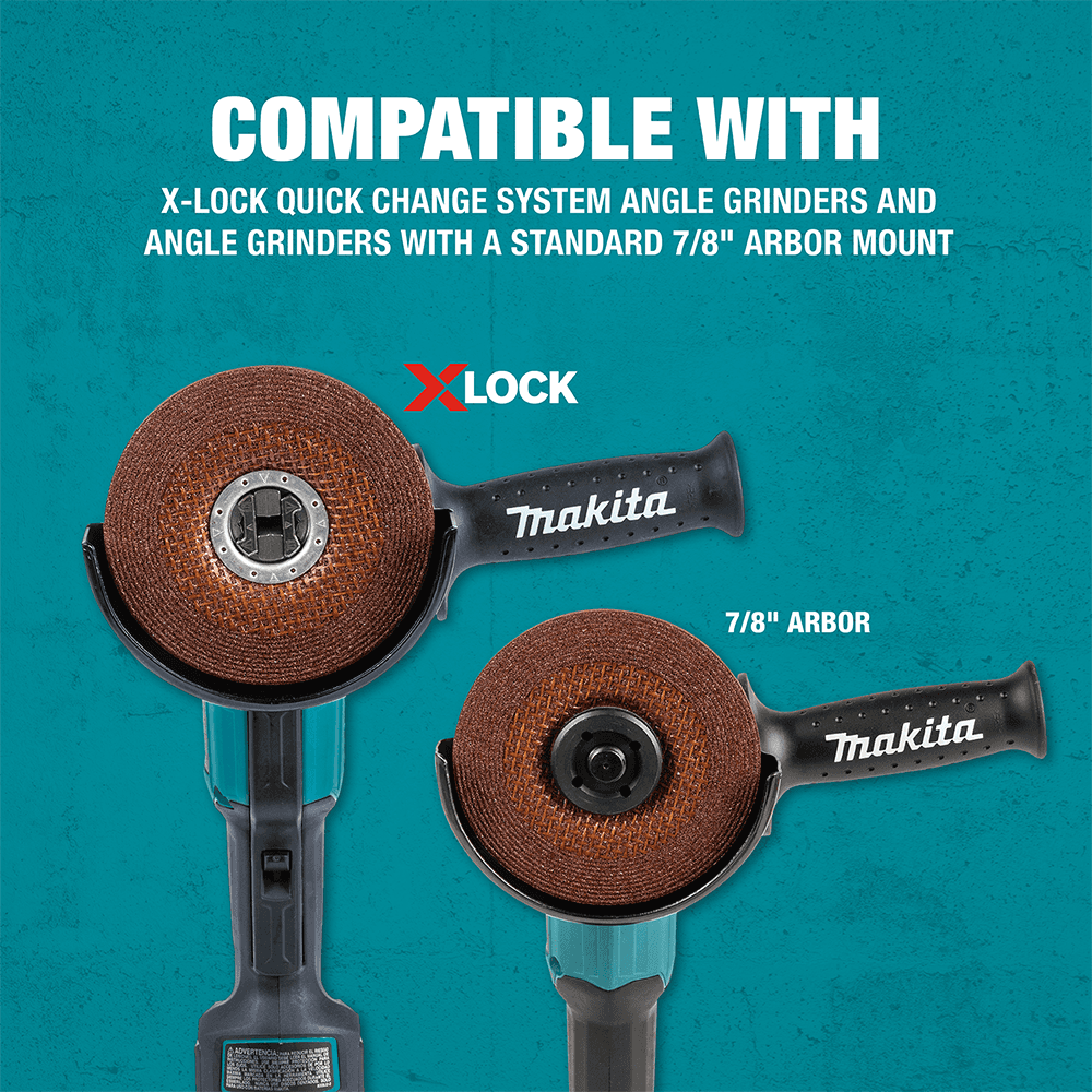 5" X-LOCK Type 27 General Purpose 36 Grit Metal Abrasive Grinding Wheel Alt 2 - Image