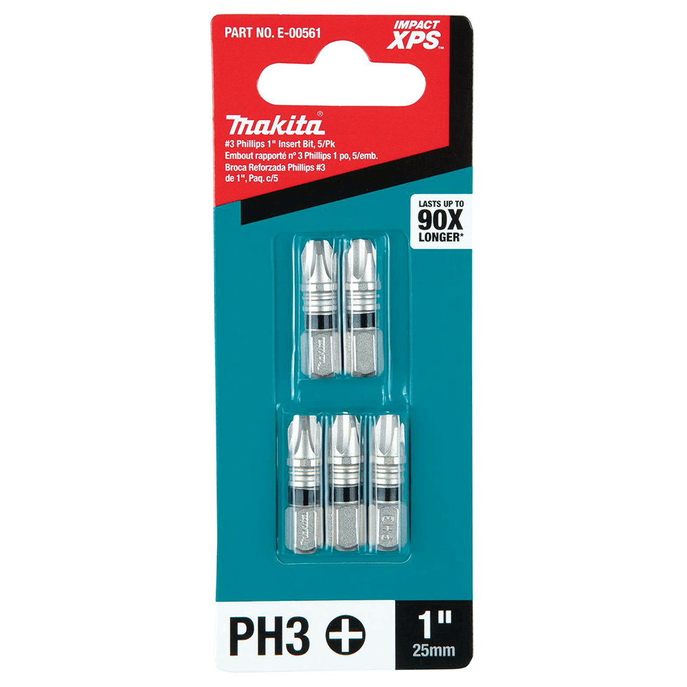 #3 x 1" Impact XPS Phillips Drive Insert Bit, 1/4" Shank (5/Pack) Alt 2 - Image