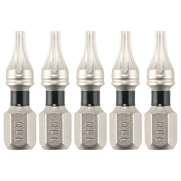 T10 x 1" Impact XPS Torx Drive Insert Bit, 1/4" Shank (5/Pack) Main - Image