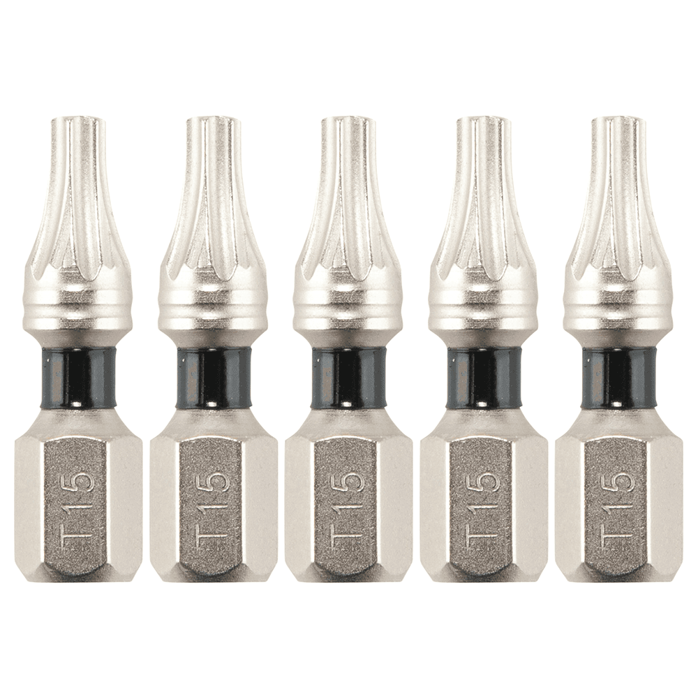 T15 x 1" Impact XPS Torx Drive Insert Bit, 1/4" Shank (5/Pack) Main - Image