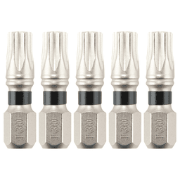 T30 x 1" Impact XPS Torx Drive Insert Bit, 1/4" Shank (5/Pack) Main - Image