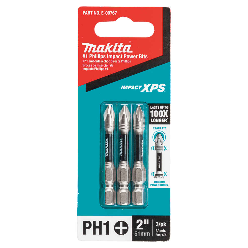 #1 x 2" Impact XPS Phillips Drive Power Bit (3/Pack) Alt 1 - Image