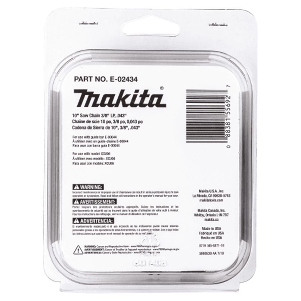 10" Low Kickback Saw Chain with 3/8" Pitch, .043" Gauge Alt 4 - Image