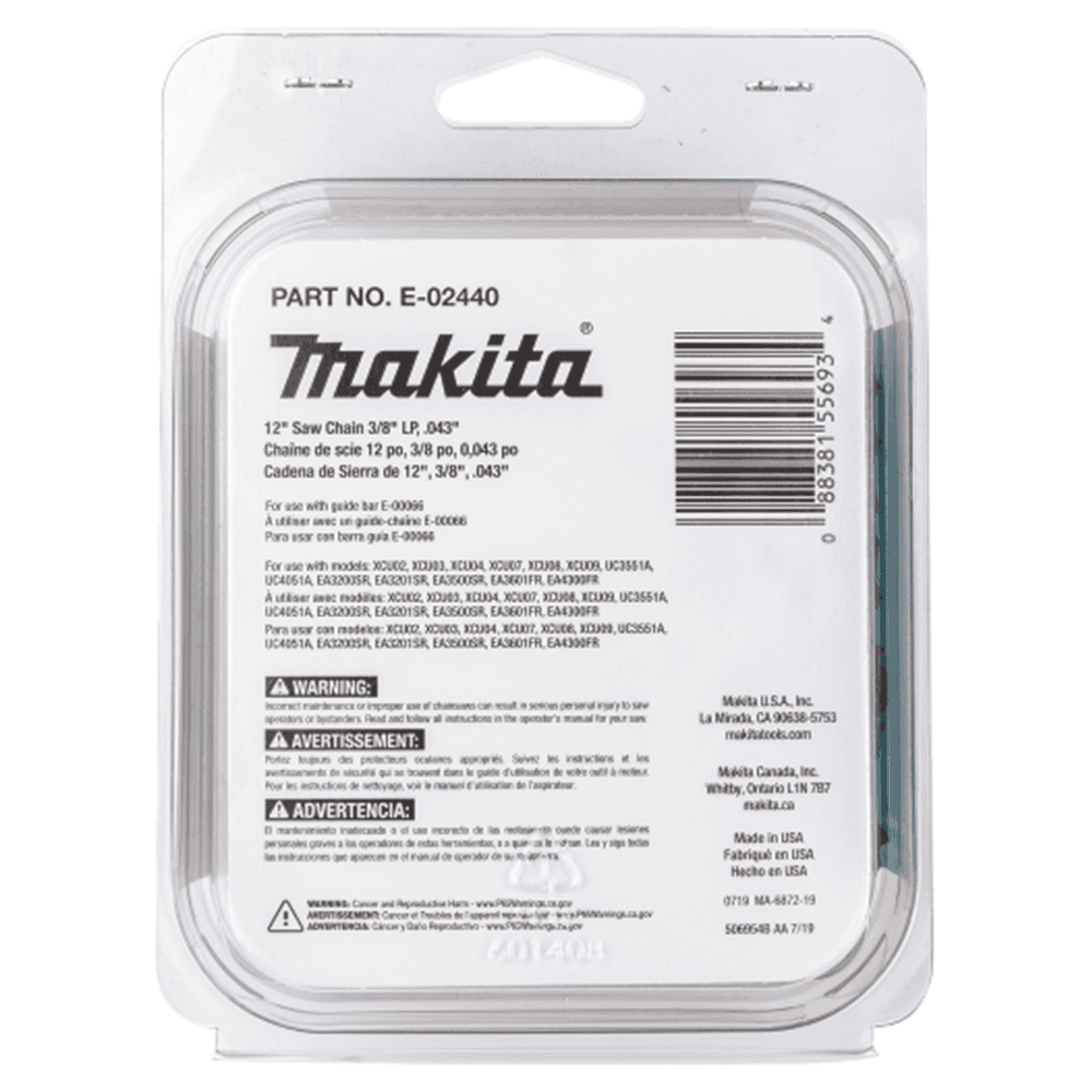 12" Low Kickback Saw Chain with 3/8" Pitch, .043" Gauge Alt 4 - Image