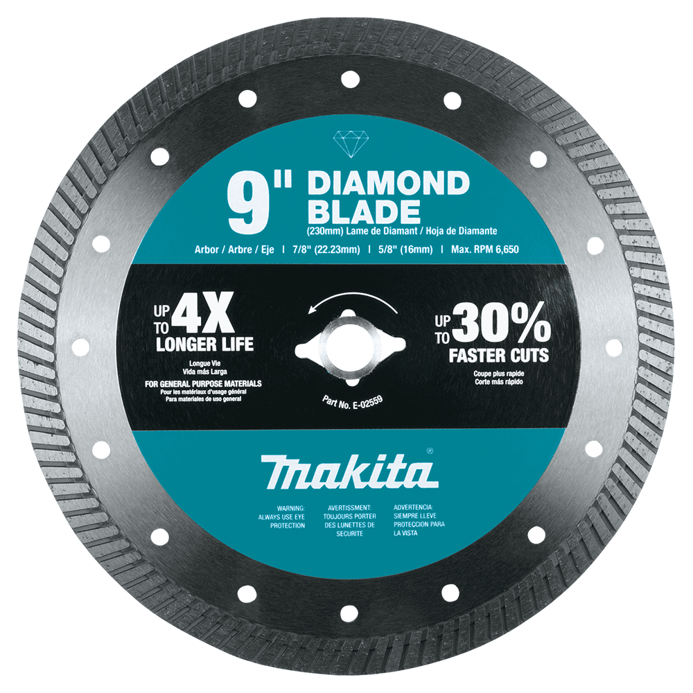 9" General Purpose Diamond Blade, Turbo Main - Image