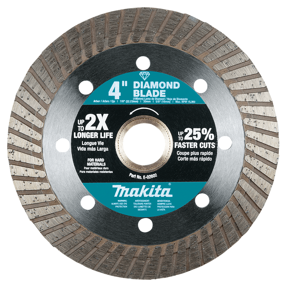 4" Hard Material Diamond Blade, Turbo Main - Image