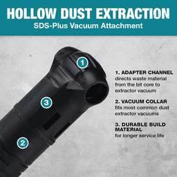 Vacuum Attachment for SDS-Plus Hollow Dust Extraction Drill Bit Alt 10 - Image