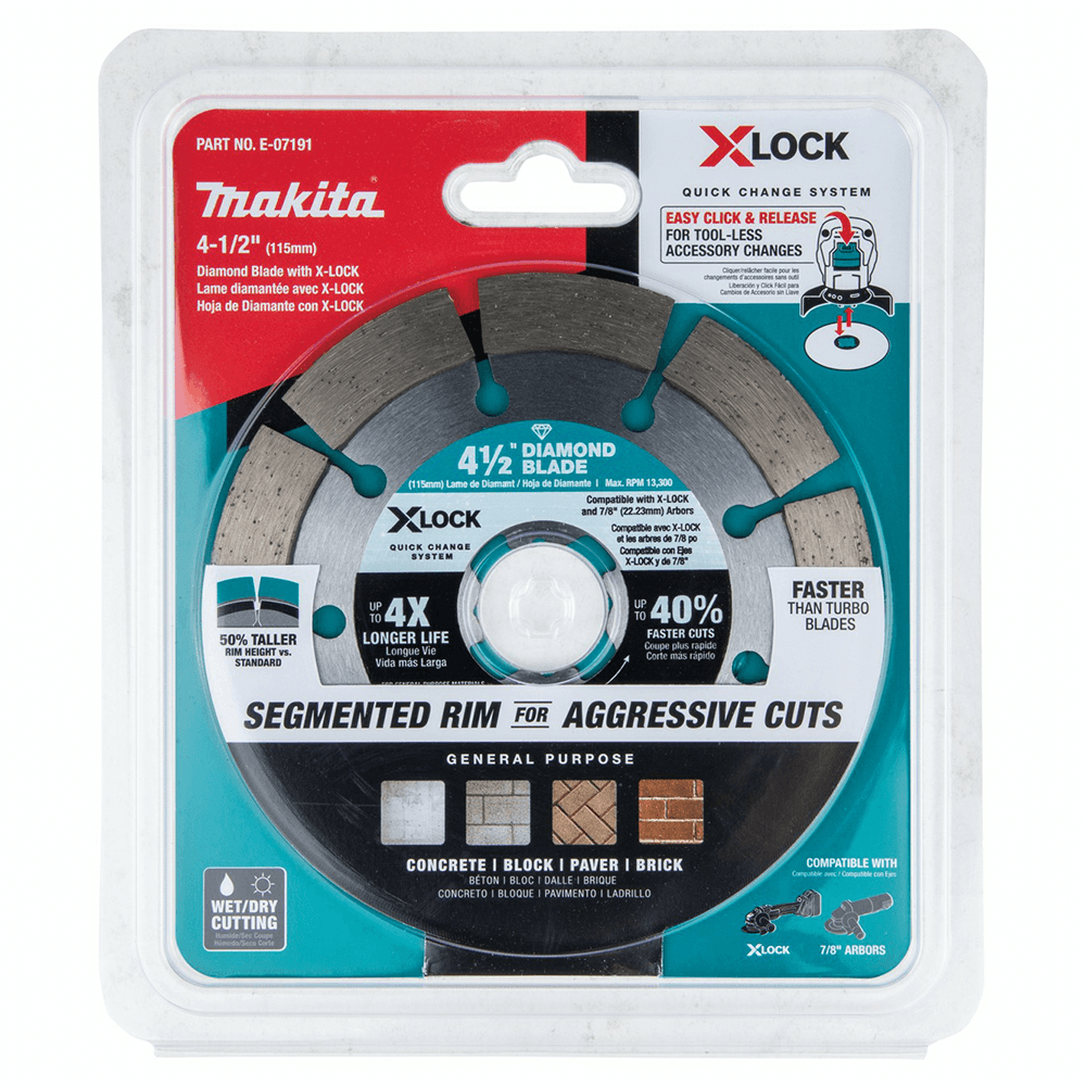 4-1/2" X-Lock Segmented Diamond Blade for Masonry Cutting Alt 1 - Image