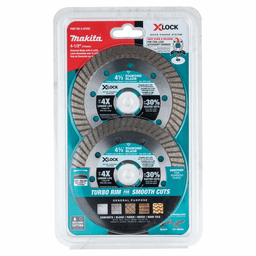 4-1/2" X-Lock Turbo Rim Diamond Blade for Masonry Cutting (2/Pack) Alt 1 - Image