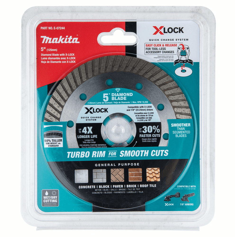 5" X-Lock Turbo Rim Diamond Blade for Masonry Cutting Alt 1 - Image