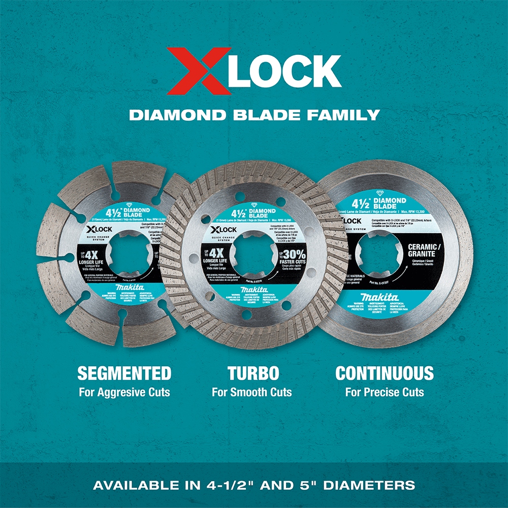 5" X-Lock Continuous Rim Diamond Blade for Ceramic/Granite Cutting Alt 6 - Image