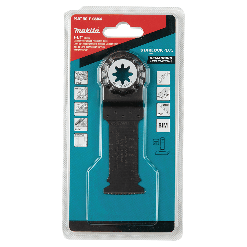 1-1/4" StarlockPlus Oscillating Multi-Tool Bi-Metal Curved Plunge Cut Blade Alt 2 - Image