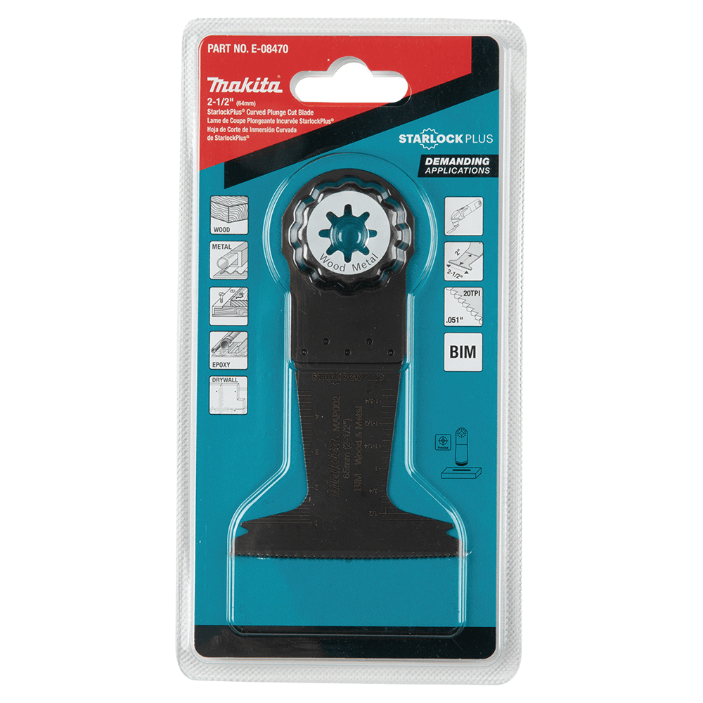 2-1/2" StarlockPlus Oscillating Multi-Tool Bi-Metal Curved Plunge Cut Blade Alt 1 - Image