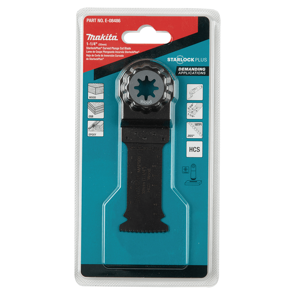 1-1/4" StarlockPlus Oscillating Multi-Tool High Carbon Steel Curved Plunge Cut Blade Alt 2 - Image