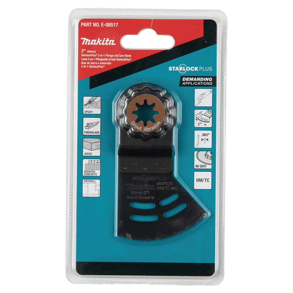 StarlockPlus Oscillating Multi-Tool 2-in-1 Plunge/Saw Carbide Coated Rim 40 Grit Grout/Abrasive Blade Alt 2 - Image