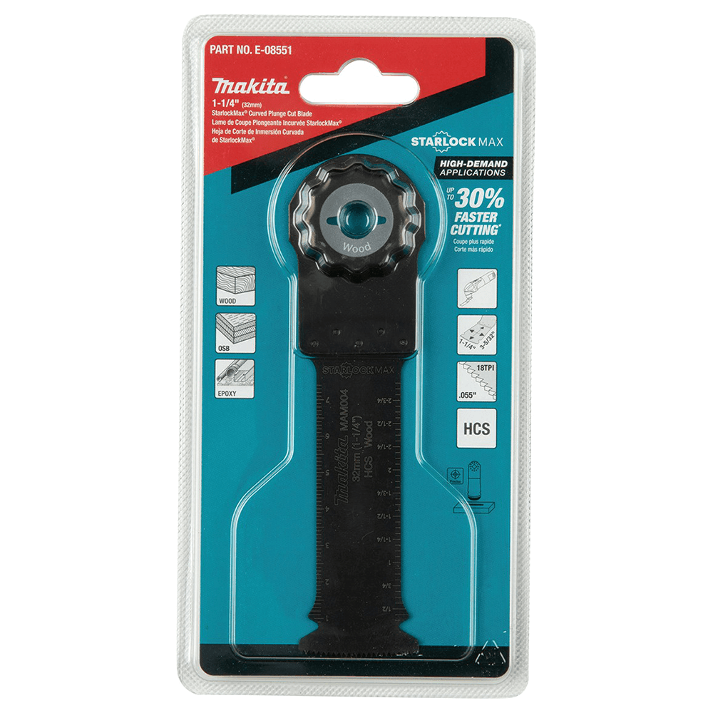1-1/4" StarlockMax Oscillating Multi-Tool High Carbon Steel Curved Plunge Cut Blade Alt 1 - Image