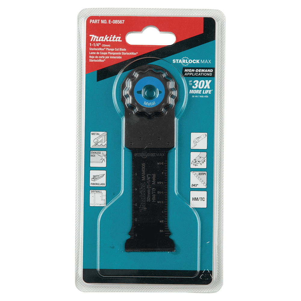 1-1/4" StarlockMax Oscillating Multi-Tool Teeth Plunge Cut Blade for Metal Cutting Alt 2 - Image