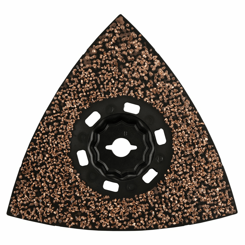 4-1/2" StarlockMax 20 Grit Oscillating Multi-Tool Tungsten Carbide Delta Triangle Sanding Pad Main - Image