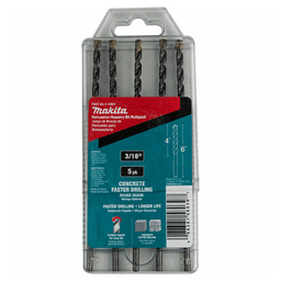 3/16" x 6" Carbide Tipped Percussion Masonry Hammer Drill Bit (5/Pack) Alt 2 - Image
