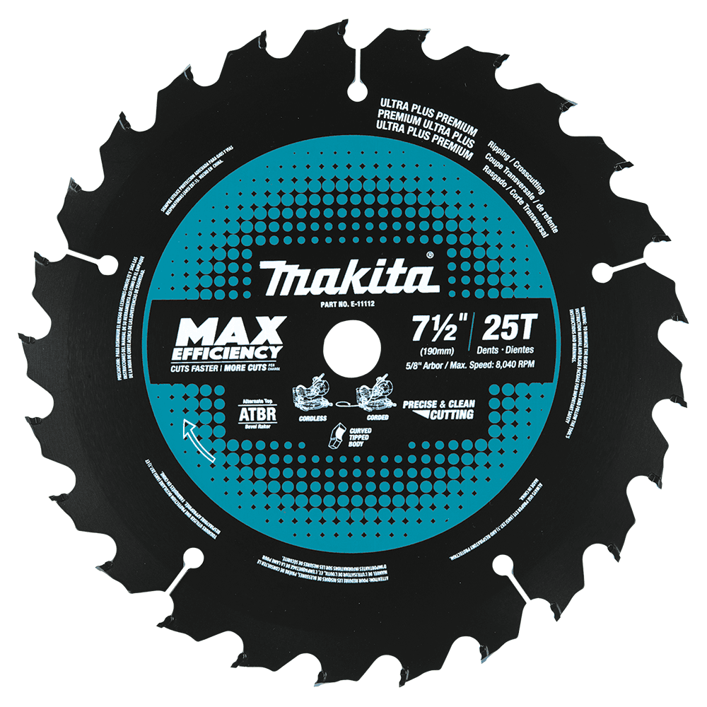 7-1/2" x 25 Teeth Carbide-Tipped Max Efficiency Miter Saw Blade Main - Image