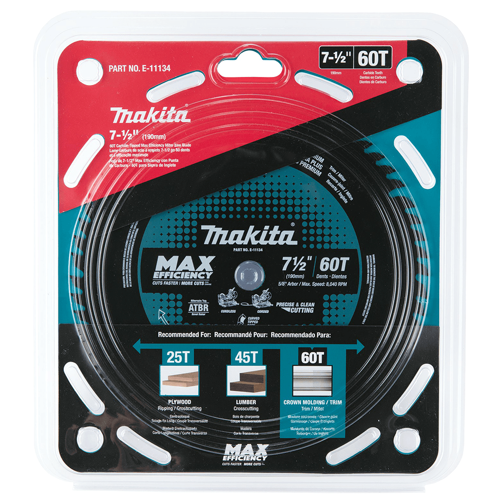 7-1/2" x 60 Teeth Cross-Cut Max Efficiency Miter Saw Blade Alt 1 - Image
