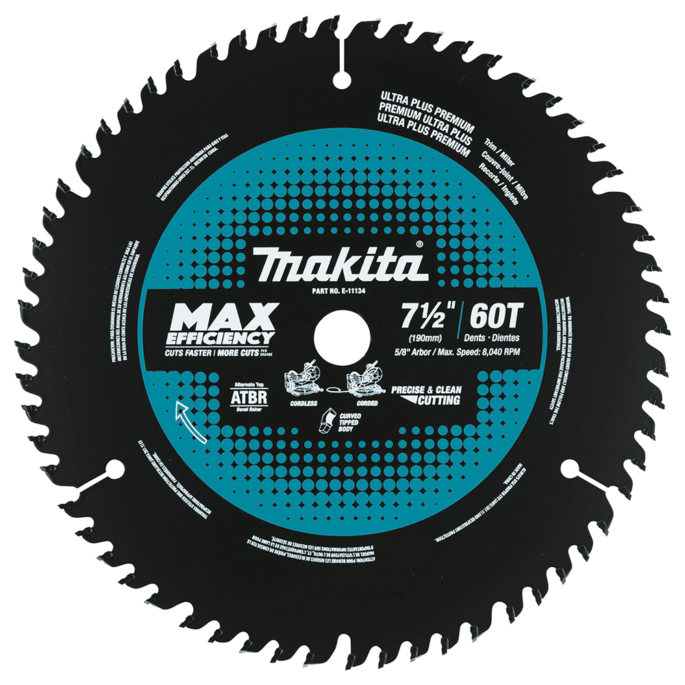 7-1/2" x 60 Teeth Cross-Cut Max Efficiency Miter Saw Blade Main - Image