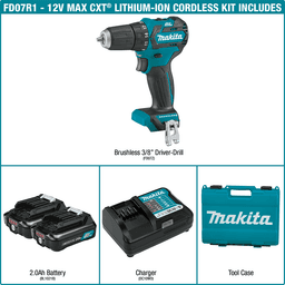 12 V max CXT Lithium-Ion Brushless Cordless 3/8" Driver-Drill Kit (2.0 Ah) Alt 7 - Image
