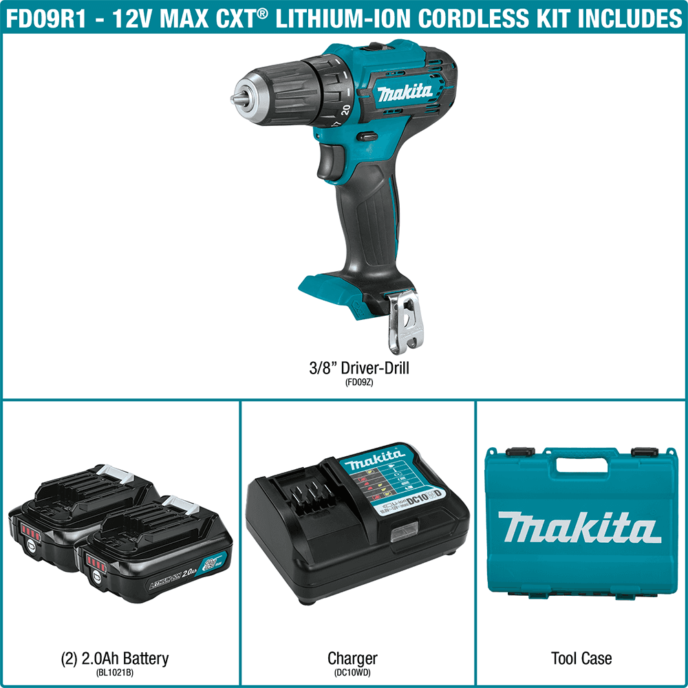 12 V max CXT Lithium-Ion Cordless 3/8" Driver-Drill Kit (2.0 Ah) Alt 6 - Image