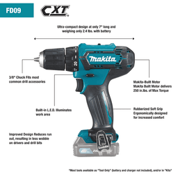 12 V max CXT Lithium-Ion Cordless 3/8" Driver-Drill Kit (2.0 Ah) Alt 7 - Image