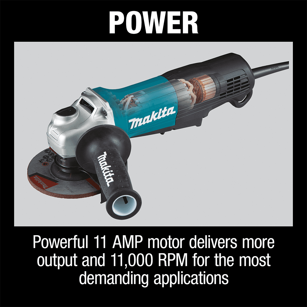 4-1/2" Paddle Switch Angle Grinder with Non-Removable Guard Alt 11 - Image