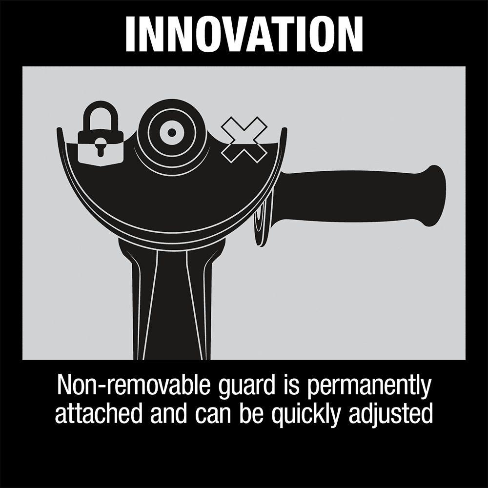 4-1/2" Paddle Switch Angle Grinder with Non-Removable Guard Alt 12 - Image