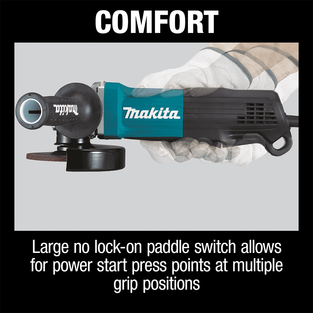 4-1/2" Paddle Switch Angle Grinder with Non-Removable Guard Alt 15 - Image