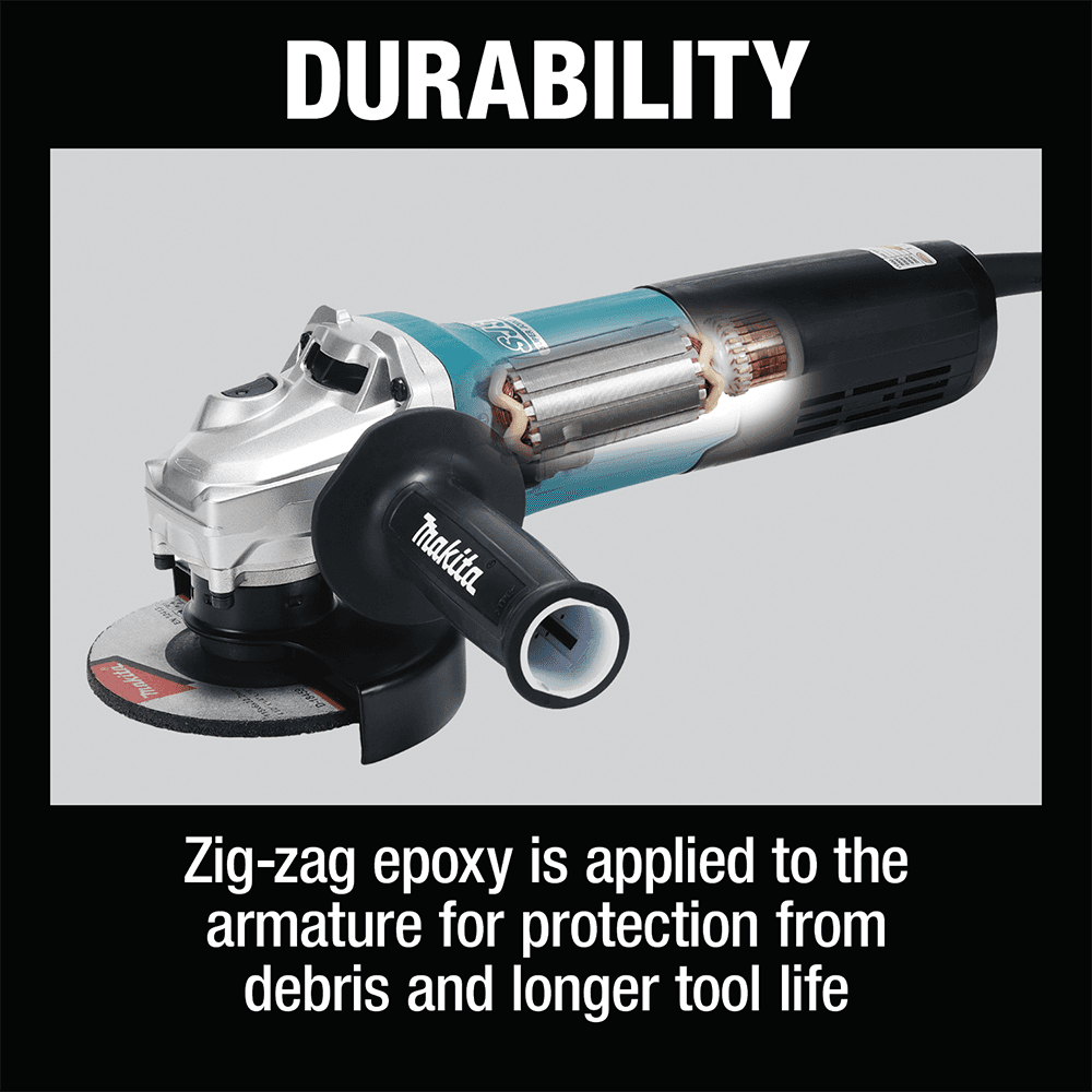4-1/2" SJS II High-Power Paddle Switch Angle Grinder Alt 10 - Image