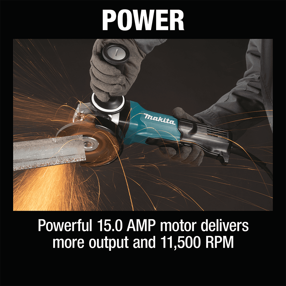 4-1/2" SJS II High-Power Paddle Switch Angle Grinder Alt 11 - Image