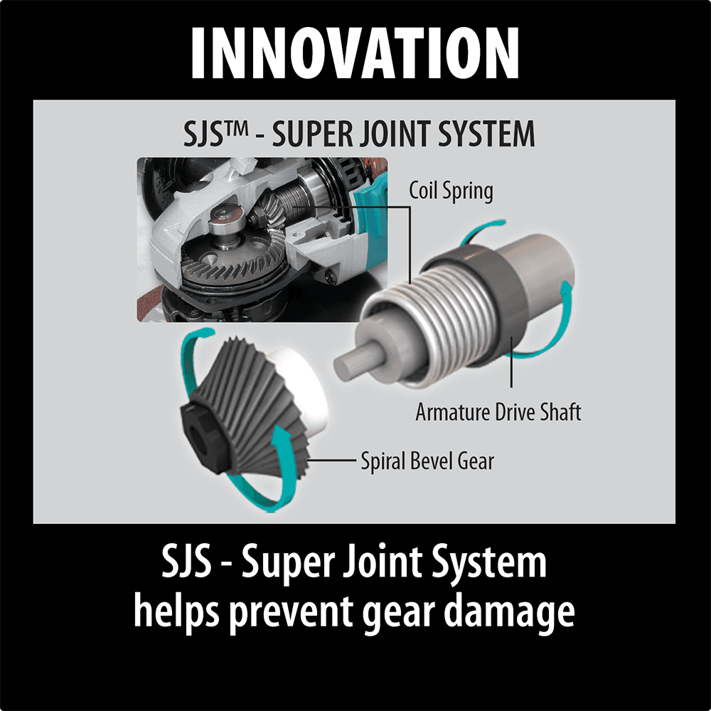 5" SJS Angle Grinder with AC/DC Lock-Off Switch Alt 5 - Image